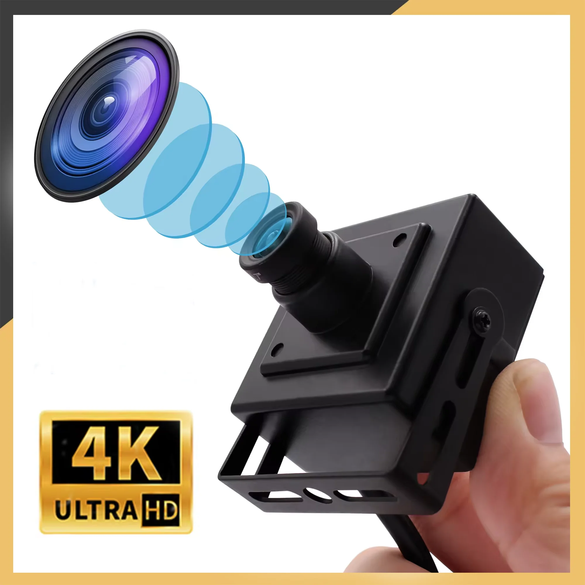

ELP 4K 30 кадров в секунду USB-камера Высокоскоростная камера Широкоугольная USB2.0 с двумя микрофонами Видеокамера для Windows Linux Mac PC