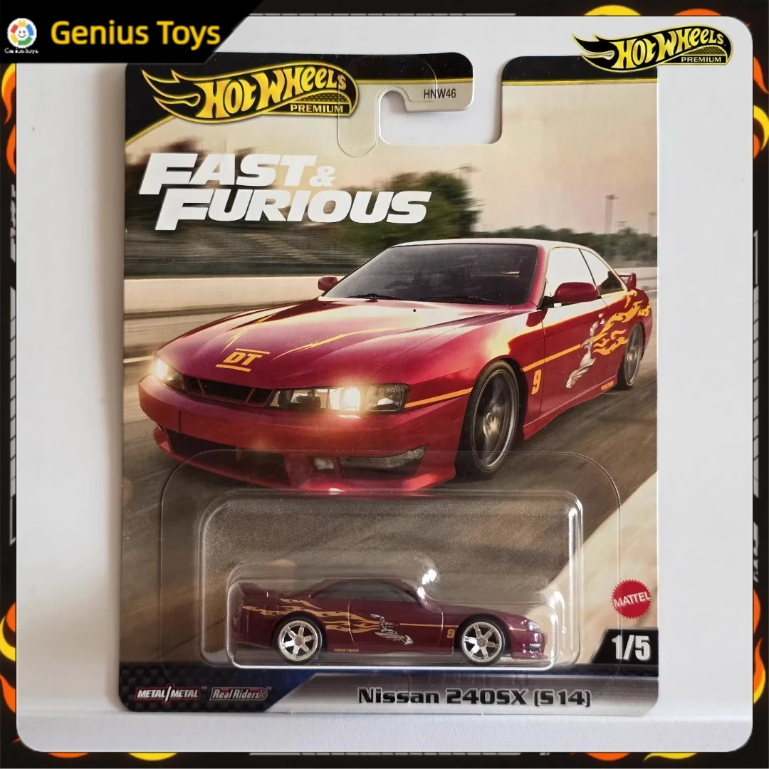 

Литой автомобиль Hot Wheels Premium Fast & Furious в масштабе 1:64 Nissan 240SX S14, коллекционная модель автомобиля из сплава для взрослых, фанатов