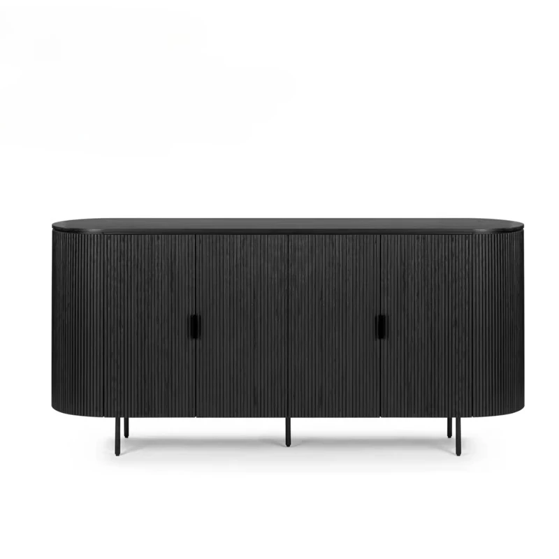 

Interior Entrance Dining Room Furniture Luxury Wall Side Cabinet Buffet Cabinet Modern Black Side Cabinet