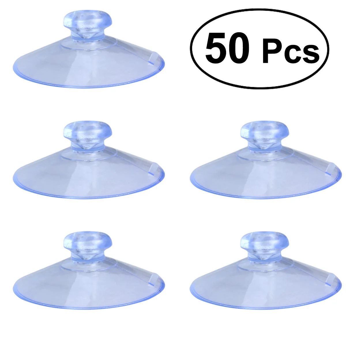 

50Pcs Clear Mushroom Head Suction Cups Plastic Sucker Pads for Kitchen Bathroom Organizer Home Decoration Holiday Hanging