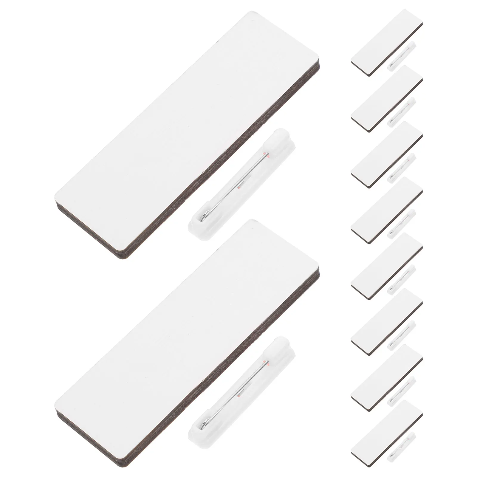 

10 Pcs Blank Name Tags Wooden Identification Badges Versatile DIY Crafts Student Supplies Bookmark Style Blank Wooden Name Badge