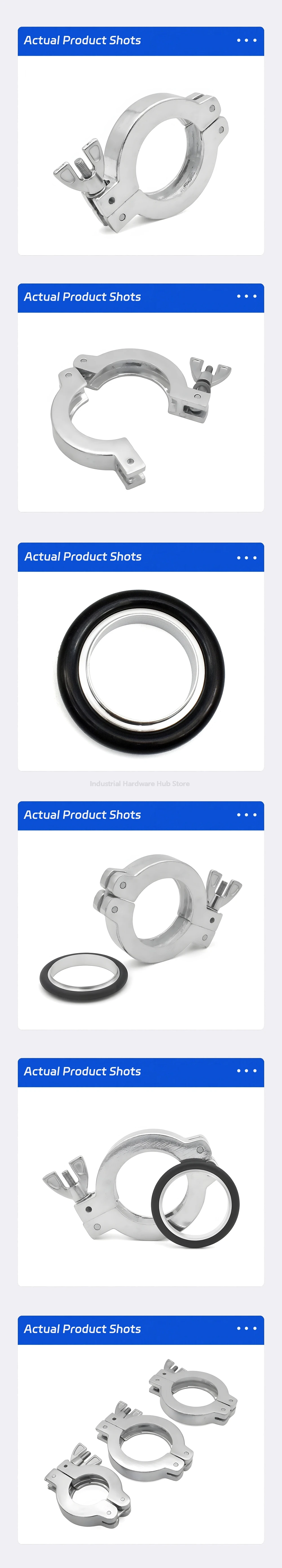 KF10 KF16 KF25 KF40 KF50 KF Vakuum-Schnellspanner aus Aluminiumlegierung mit NBR-O-Ring, Verbindungsset für Sanitär-Vakuumrohrverschraubungen – Detail 4