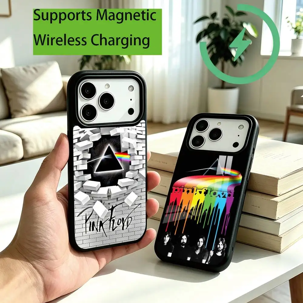 R-Rock Band Pink Floyd Phone Case For iPhone18,17,16,15,14,13,12,11 Plus,Pro Compatible with magnetic wireless charging Gift
