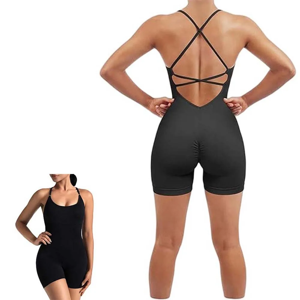 

Fitness Leggings Women Yoga Bodysuit Shorts Slim Fit High Waist Women Jumpsuit Sportswear Breathable Elastic Sports Underwear