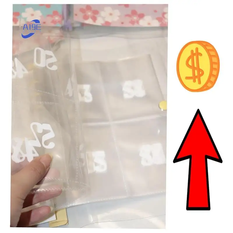 

A19E-100 Envelope Challenge Binder Fun Way To Save 5,050 - Savings Challenges Binder, Budget Binder With Cash Envelopes