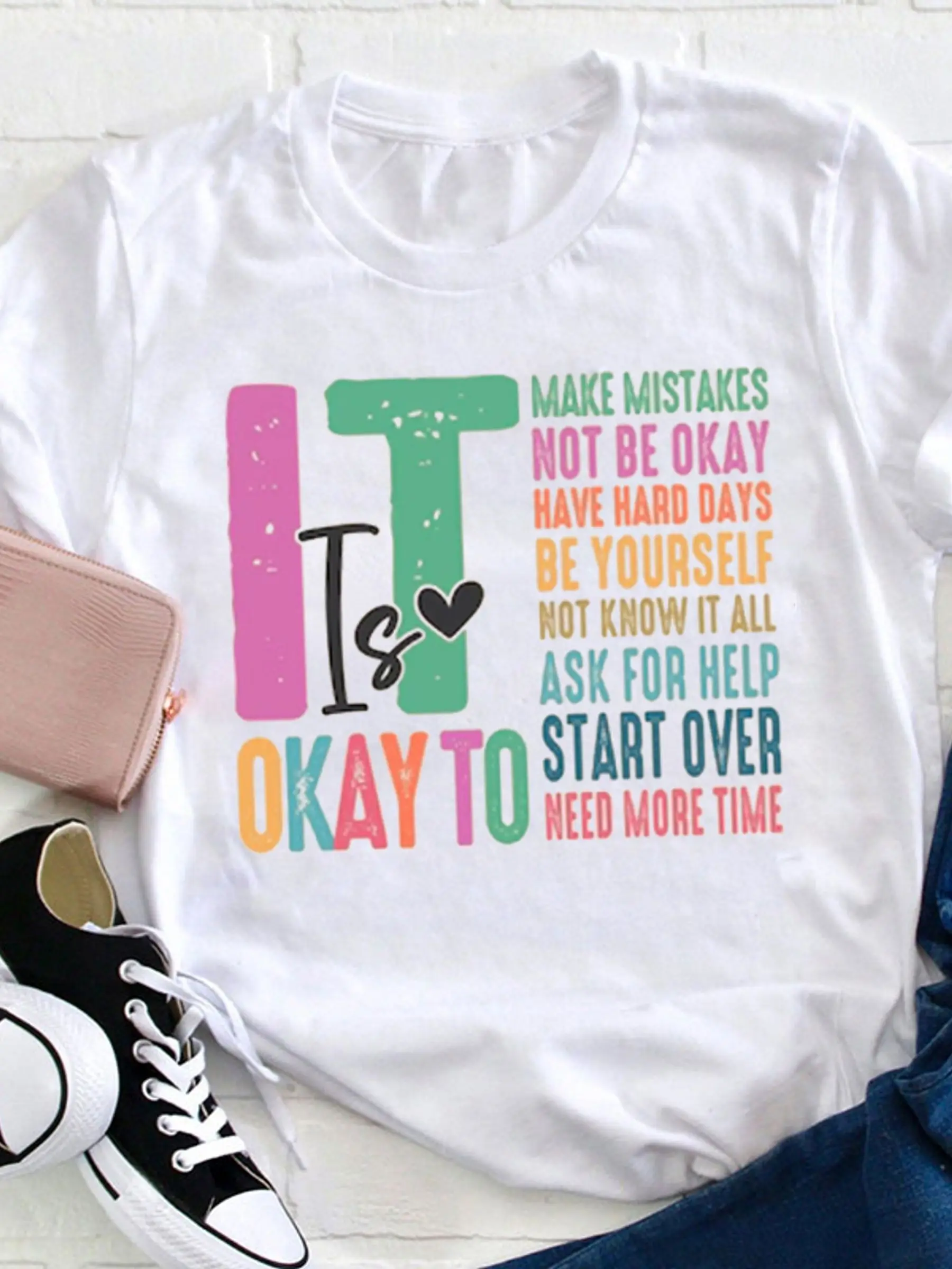 

Футболка для учителя «Это в порядке нужно больше времени», женская повседневная футболка с круглым вырезом