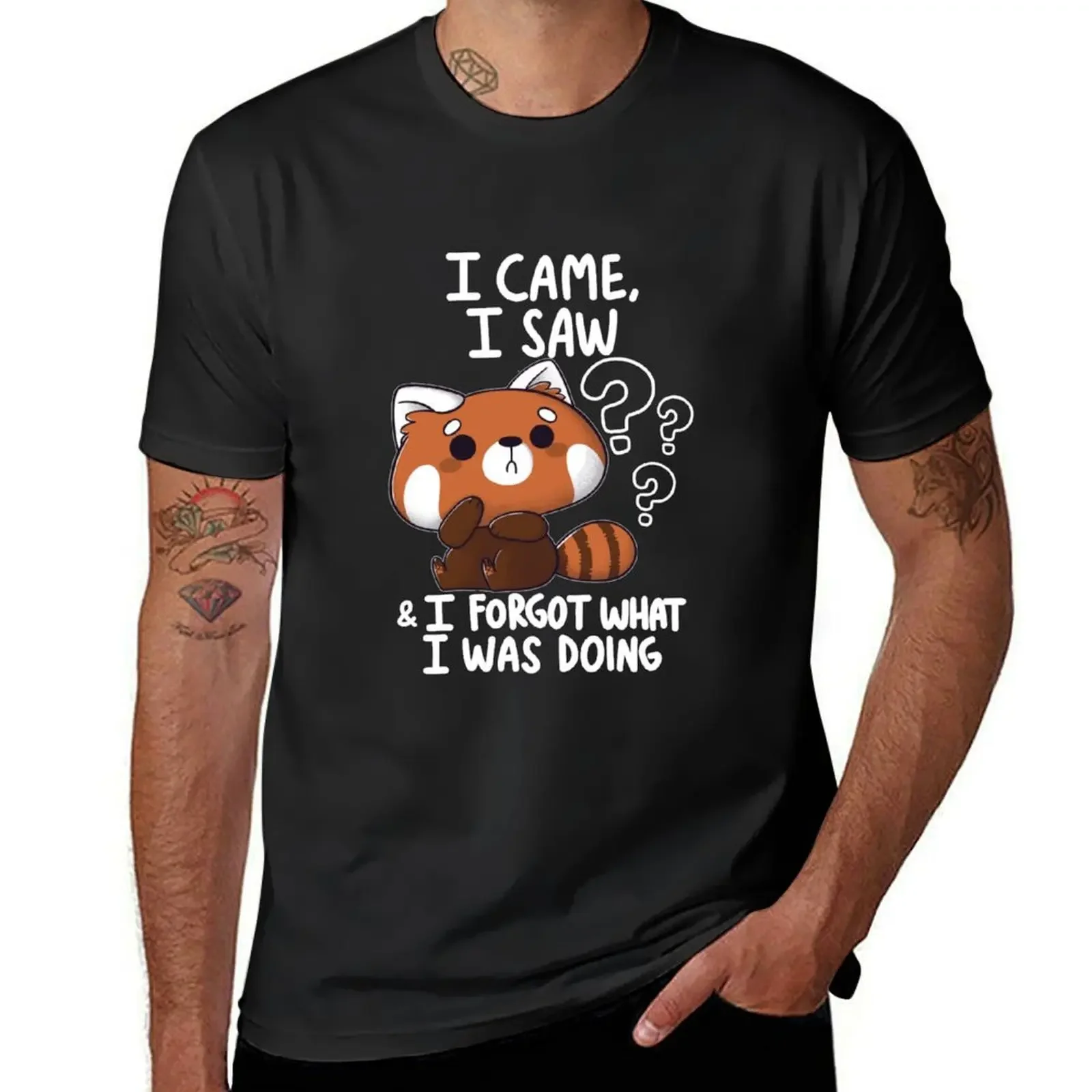 

Forgetful Red Panda T T-Shirt Aesthetic clothing shirts graphic tees tshirts for men