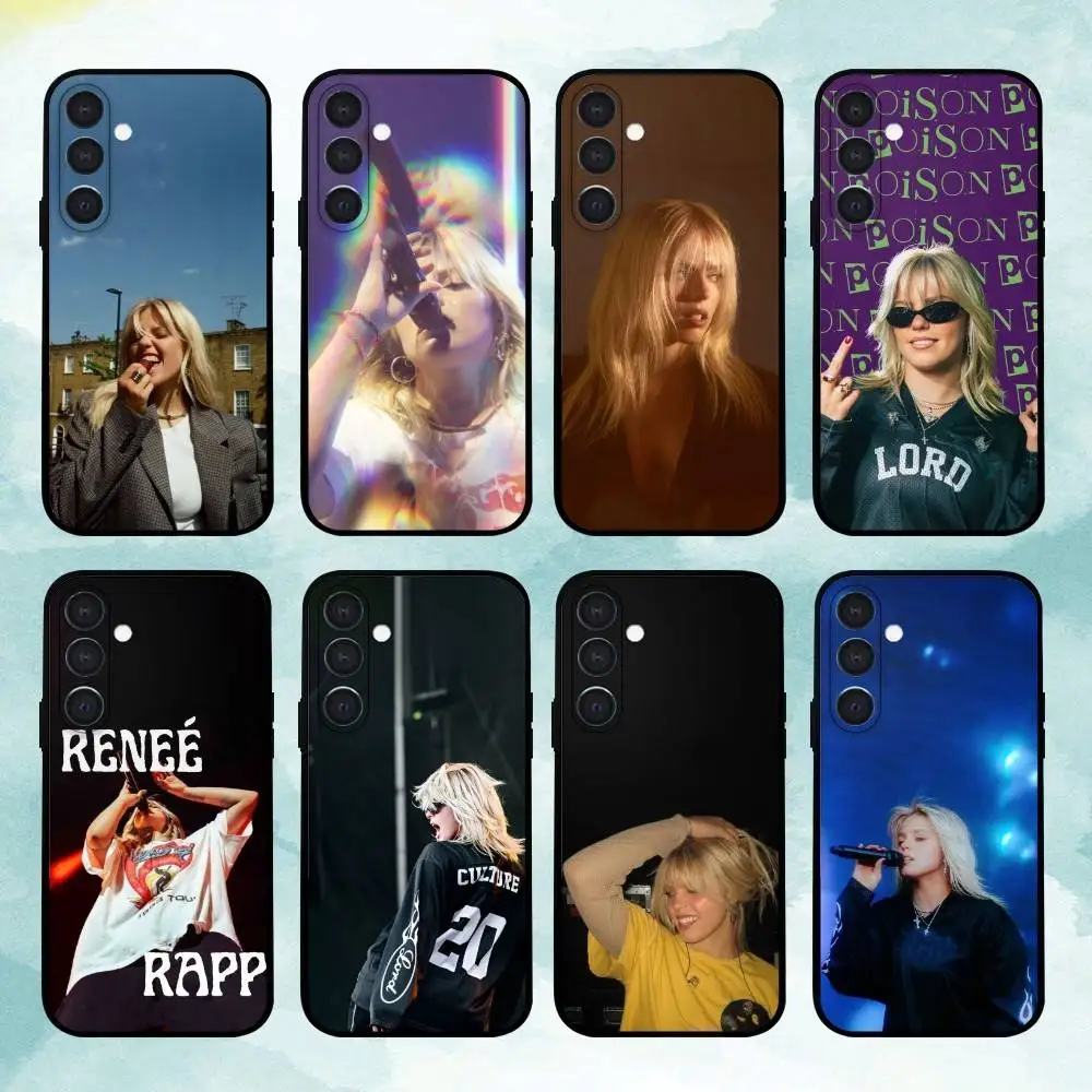 

Singer R-Renee R-Rapp Phone Case For Samsung A73,A21s,A22,A31,A32,A52,A53,A71,A80,Soft Black Shell