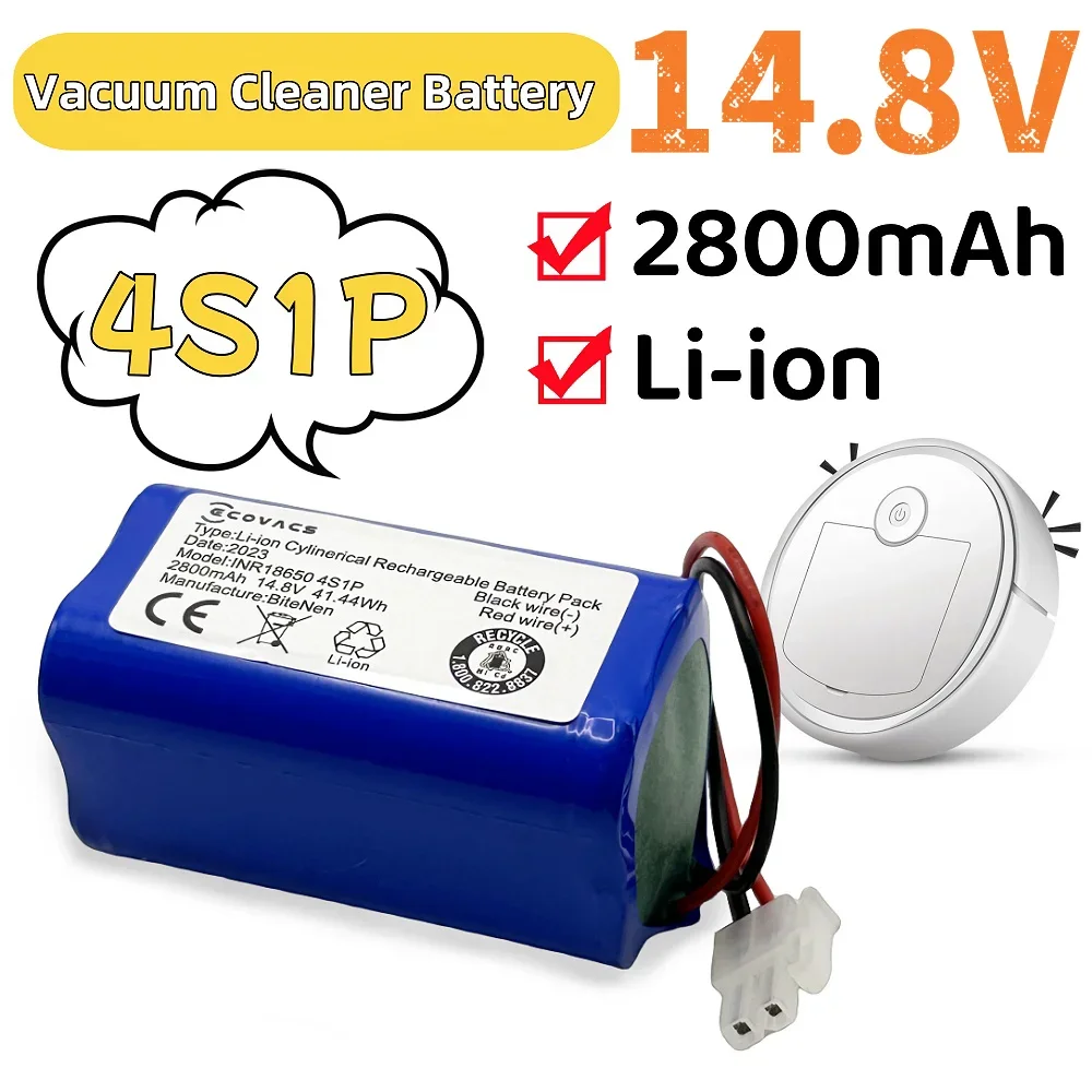 

100% New 4S1P 14.8V 2800mAh Lithium ion Rechargeable Battery Pack Suitable for Sweeping Robotic Vacuum Cleaner Battery