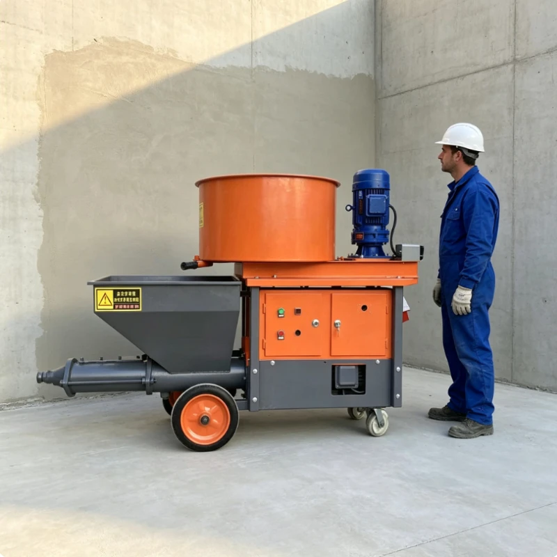 High Efficiency Mortar Spraying Machine Gypsum Plastering Machine Industrial Cement Lime Render Plaster Piston Pump Spray