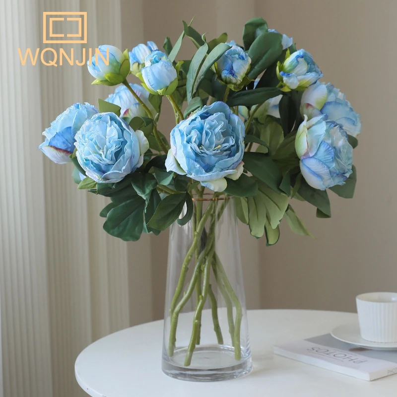 French Style Focal Edge Peony ,Simulation Flower Retro Style Home Wedding decoration ,artificial flower Ornaments Peony Bouquet