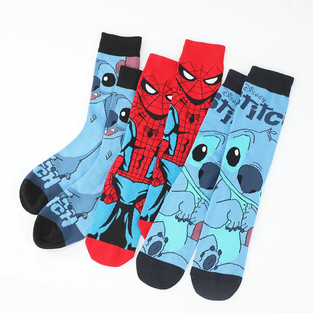 

Новинка 2025 года, хит продаж, креативные повседневные носки с героями мультфильмов, персонализированные спортивные дышащие носки с дезодорантом и принтом паука