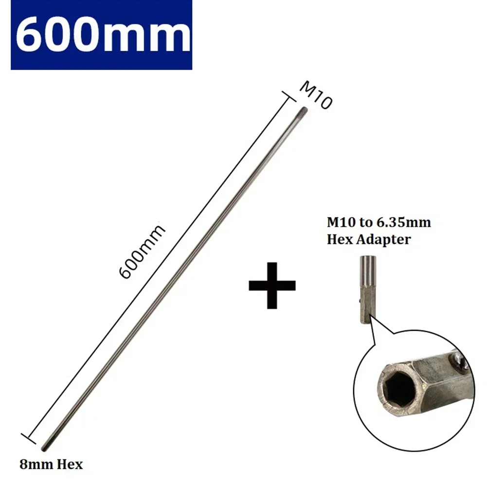 2PCS / SET Drill Extension Conneep Holect Ro2PCS / Suck De Extentid 300mm-600ET Drill Extension Connect Rod 300mm-600mm M10 Chmm