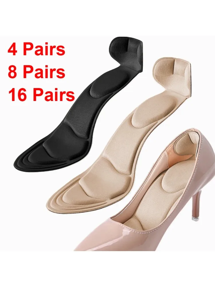 Memory Foam Einlegesohlen Damen High-Heel Schuhe Einlegesohlen Anti-Rutsch-Einlegesohle Komfort Atmungsaktiver Fersenschutz