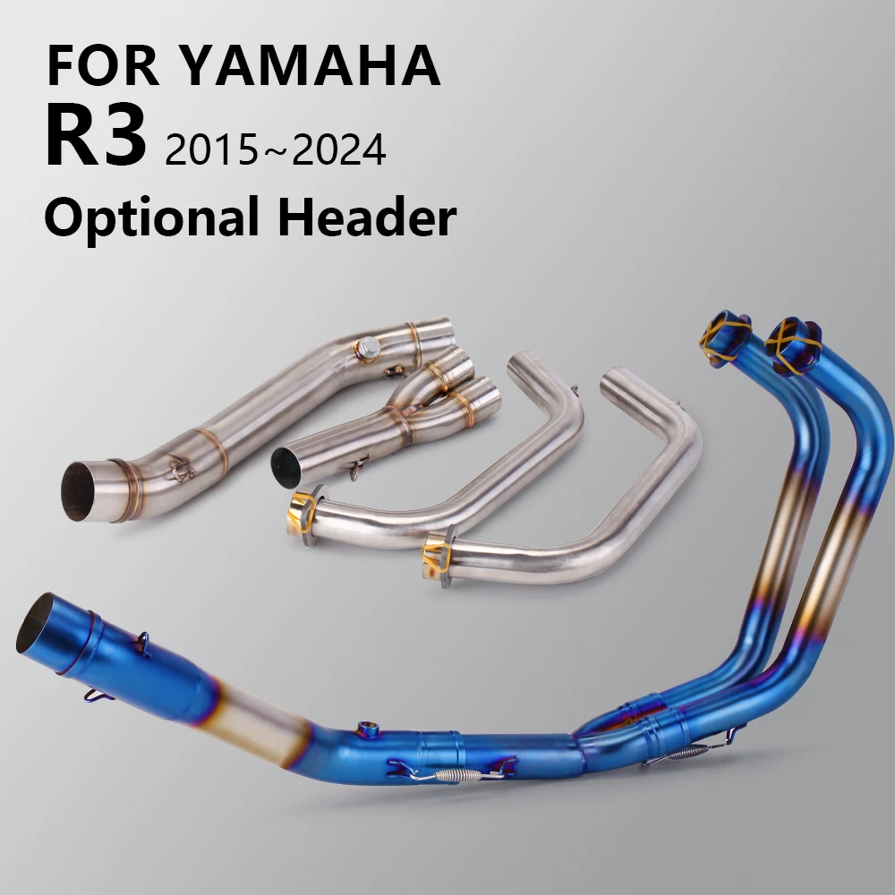 

For Yamaha R3 R25 MT03 2015-2024 Motorcycle Slip-on Exhaust Roundabout Front Link Pipe 51MM Interface Racing Line Escape