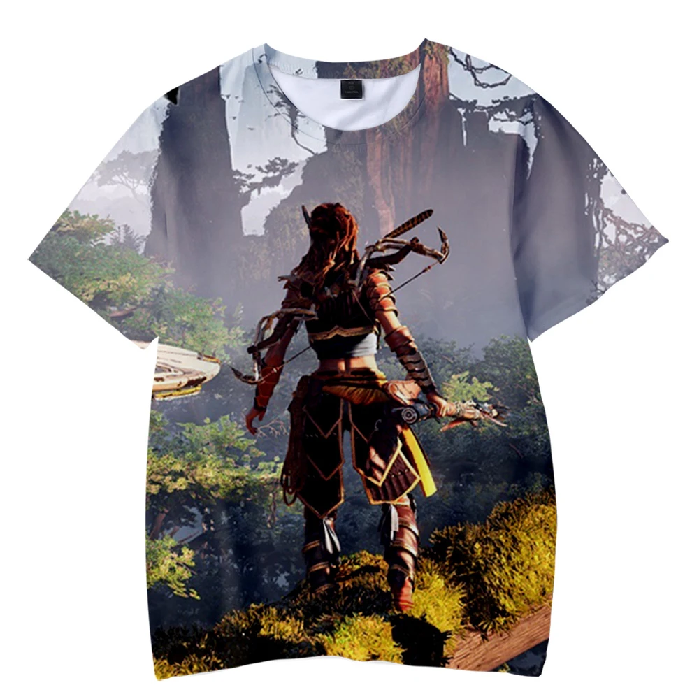 Cartoons Horizon Zero Dawn T-Shirt 3D Print Summer T Shirt Fashion Kids Casual Boys Girls Unisex Crew Neck Kawaii Tshirt Tops