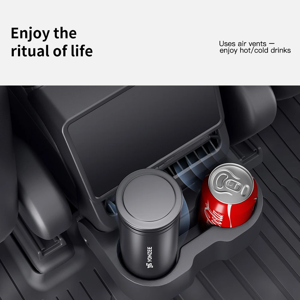 YZ For Tesla Model 3/Y Highland Juniper Rear Center Console Air Outlet Cover Organizer Storage Box Cup Holder Car Accessories view 5