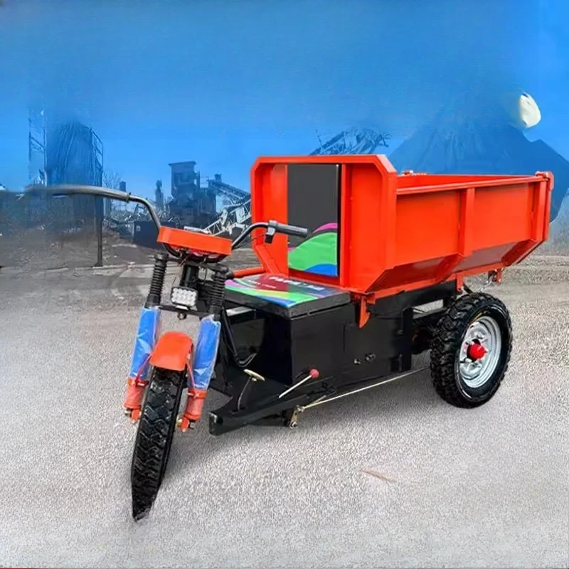 Engineering construction site electric dump truck hydraulic load concrete agricultural breeding tricycle