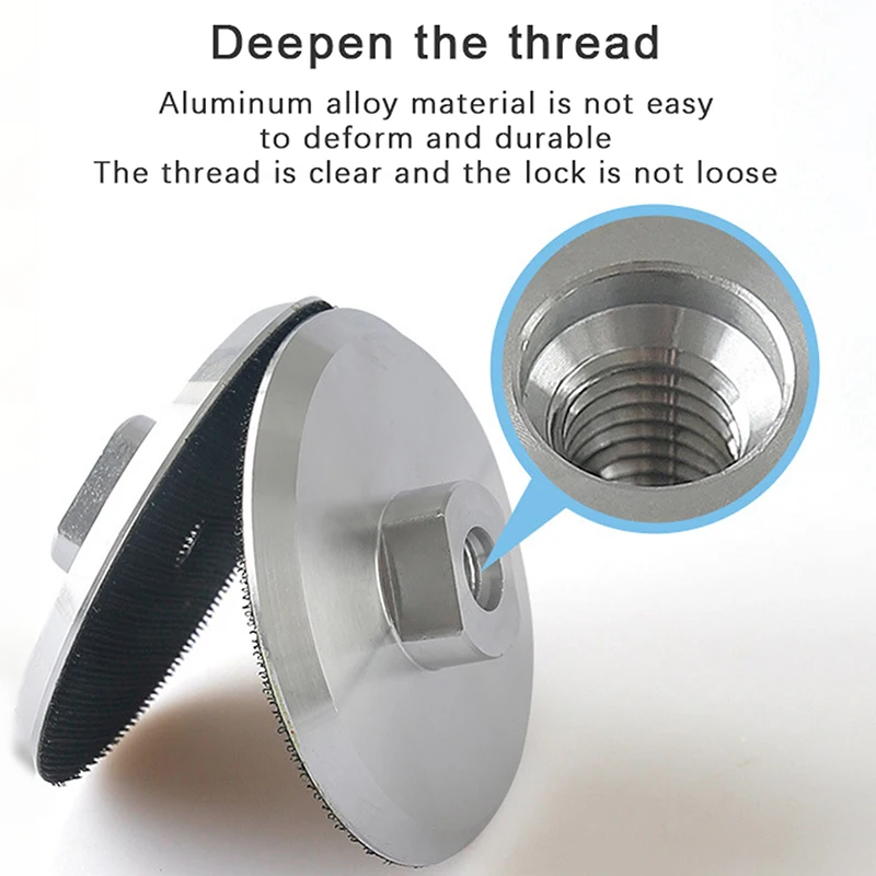 1PC New 4inch Backer Pad For Diamond Polishing Pad Aluminum Base Backing Holder M14 Ecoflow Festool Tools Accessories