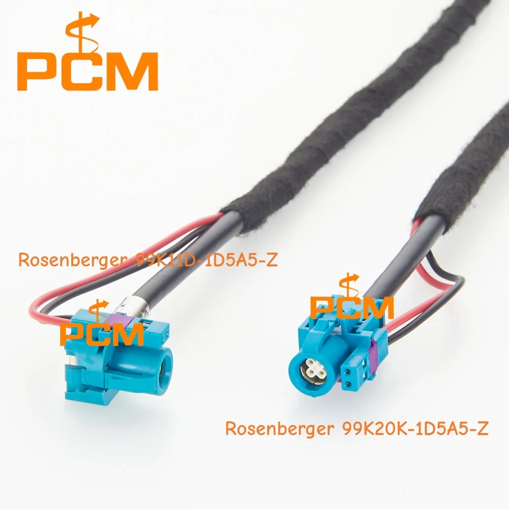 HSD 4+2 Pin Z Code Automotive Data Cable Right Angle Jack to Jack High Speed Link Cable Compatible Rosenberger 99K20K-1D5A5-Z