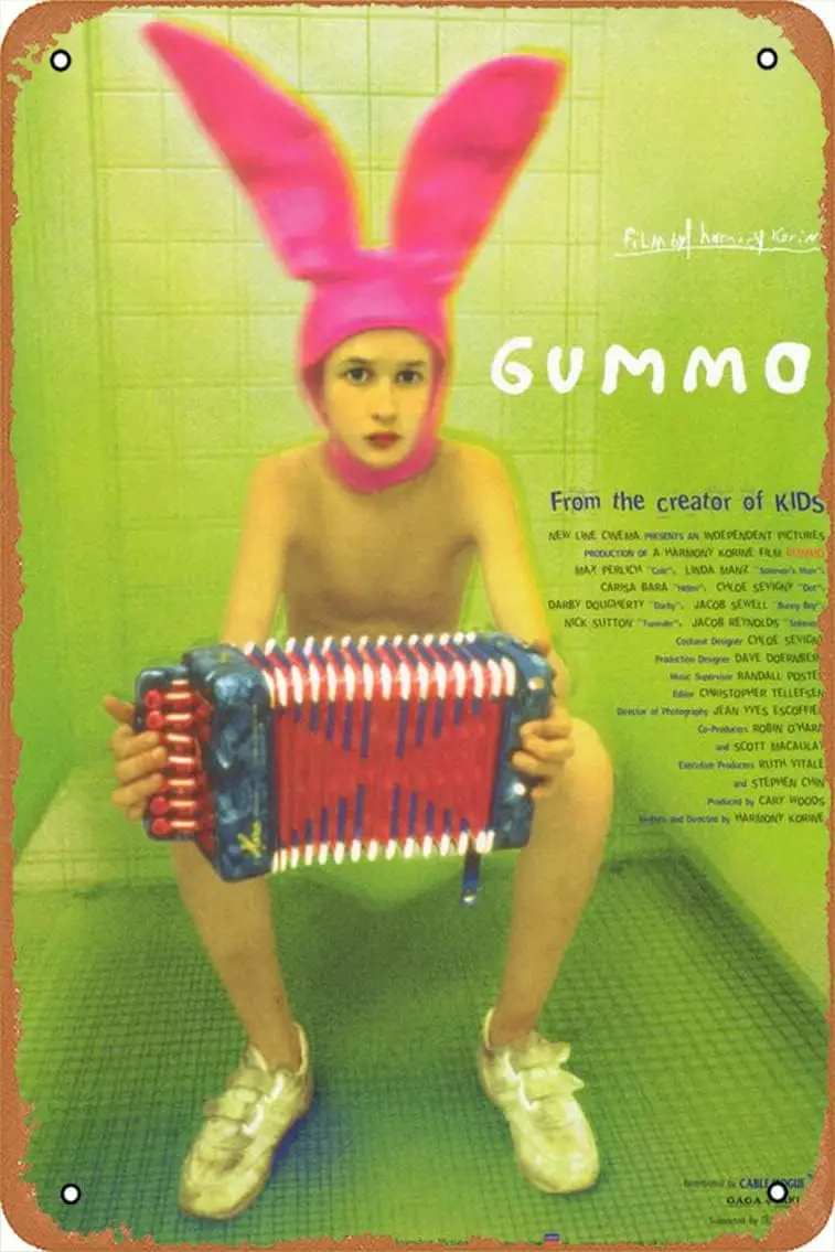 Ysirseu Gummo (#2 total of 2)1997 Vintage metal tin logo 30.48 x 20.32 cm poster Movie poster