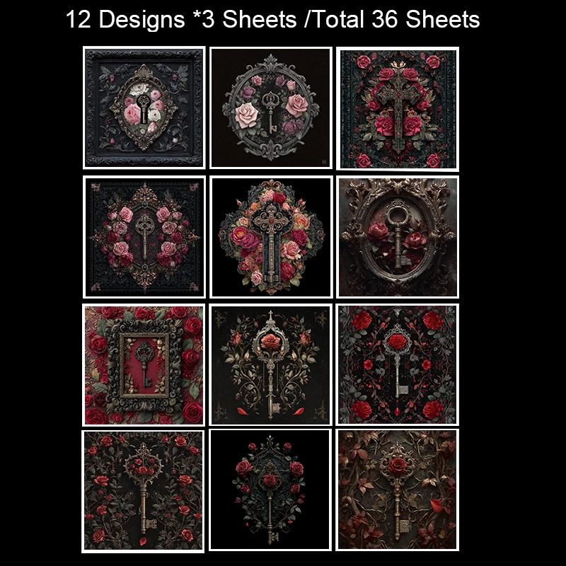 36 vellen 6 "x 6" plakboekpapierpakket: aquarelfruitprints voor scrapbooking, origami en creatieve kaarten maken