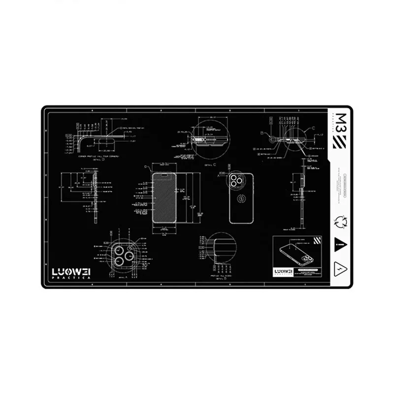 High quality Heat insulation pad Multifunctional working silicone pad High temperature resistance soldering mat for phone repair