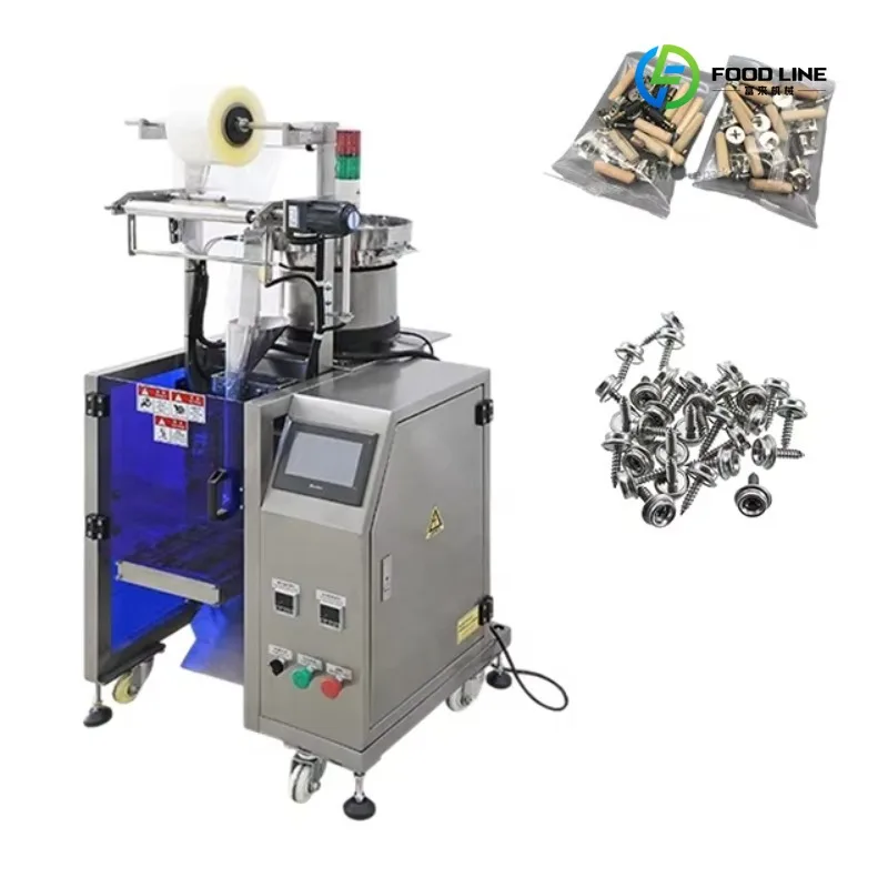 FL Customized Full Automatic Screws Nut Bolt Counting Packing Machine 4 Side Seal Sachet Packing Machine