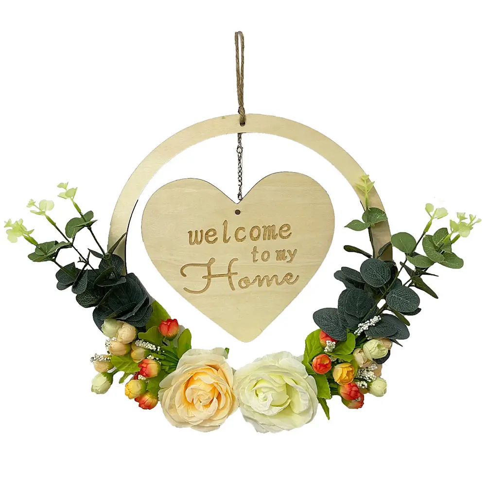 

1Pcs Festival Wooden Welcome Sign Rustic Hanging Board Door Wall Porch Home Entrance Decoration Welcome Sign Door Hanging Plate