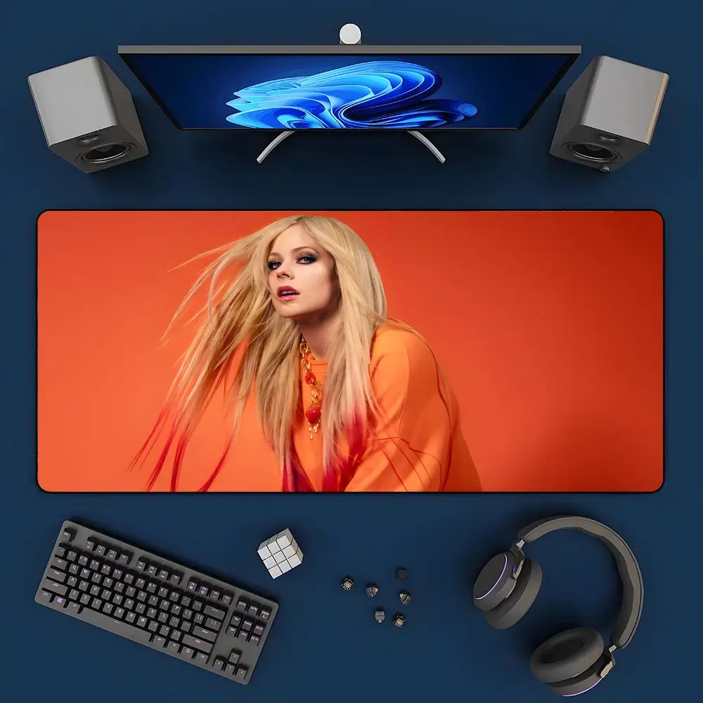 

anime A-avril L-lavigne Mouse Pad Mousepad Large Gaming LockEdge Thickened Computer Keyboard Table Desk Mat