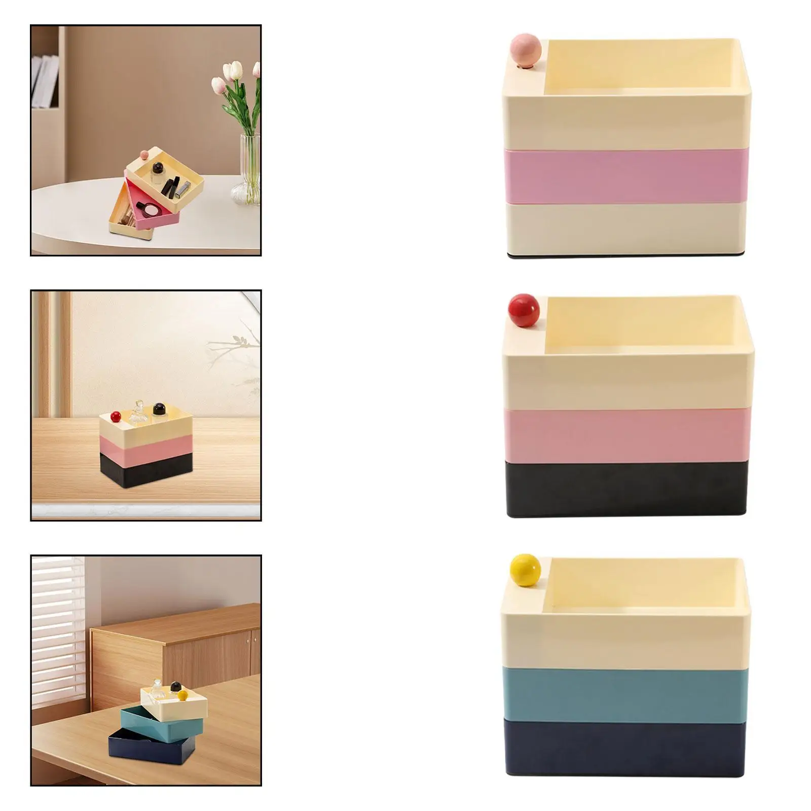 

Jewelry Organizer Wearproof Rotating Jewelry Box for Buttons Necklaces Rings