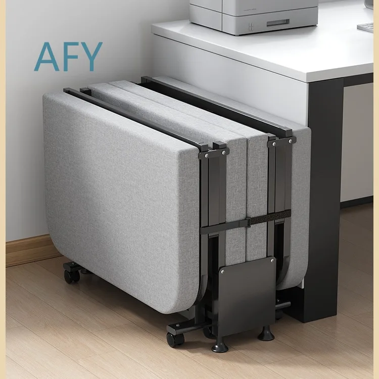 Foldable Nap Bed for Office Desk Single Sleeping Cot for Workstation Rest Portable Lounger for Hospital Care and Home Use