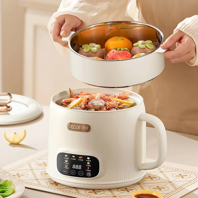 2.5L Multifunctional Rice Cooker Household Porridge Cooking Rice Cooker With Steamer Double Layer Non-Stick Electric Cooker 220V