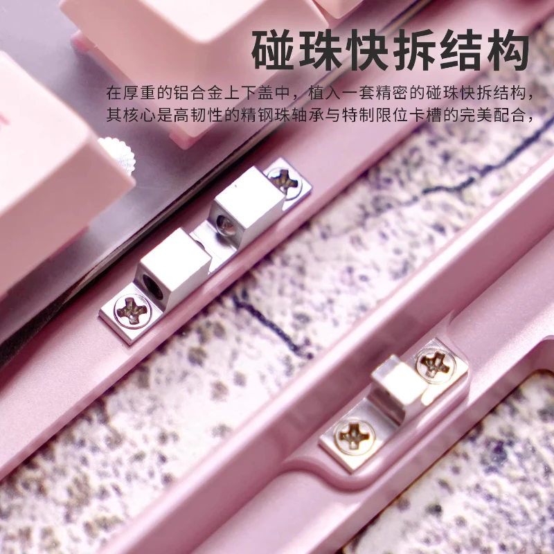 FEKER G108 Aluminum CNC Machinery Keyboard Custom Tri-mode Wireless Bluetooth 2.4G 108keys Hot-swap RGB Gasket Gamers Office - view 4