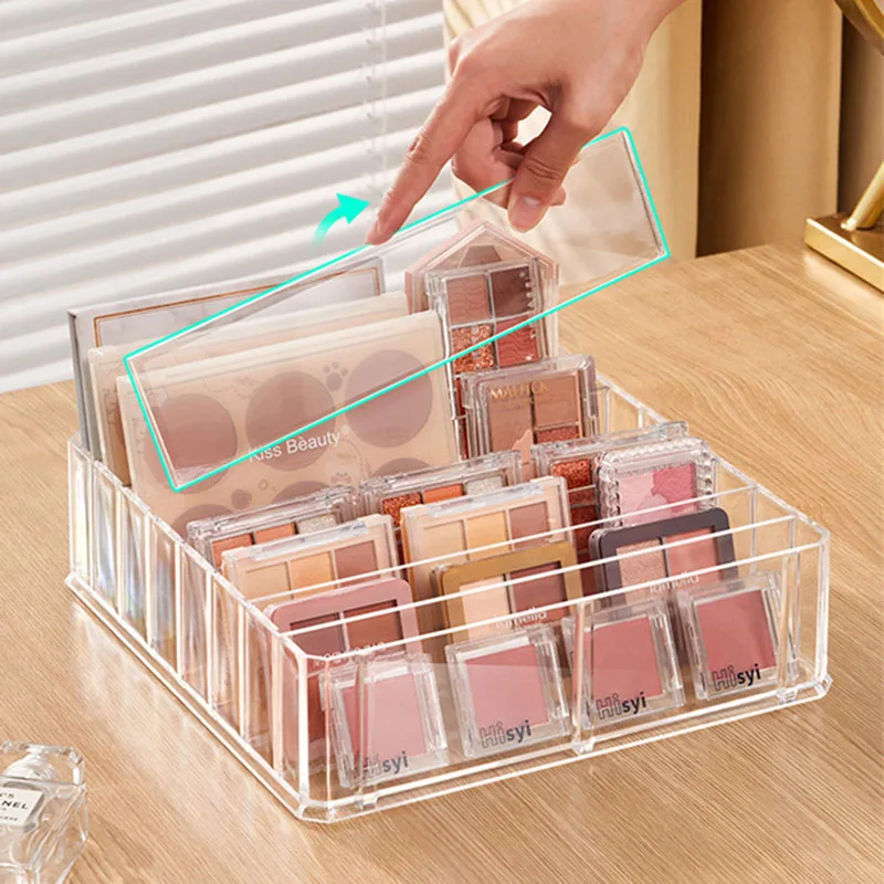 8 Grids Acrylic Makeup Organizer With Removable Dividers Large Capacity Desktop Comestic Holder for Eyeshadow Lip Gloss Lipstick
