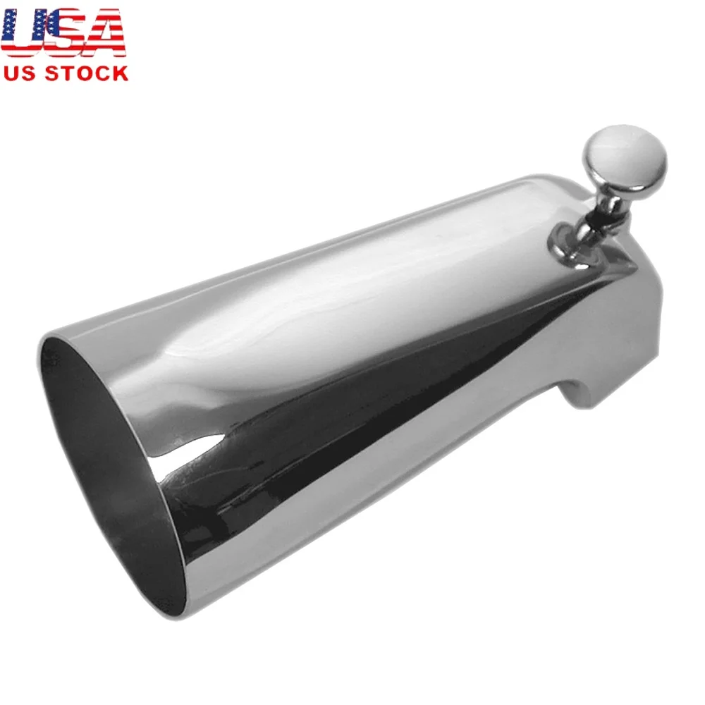 

Bathroom Tub Spout with Front Pull-up Diverter Durable Metal Construction Easy Installation Corrosion Resistant Chrome Finish