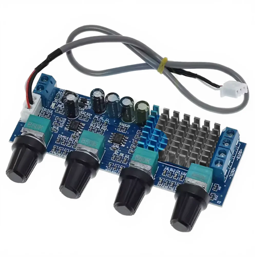 XH M577 2x80W Dual Channel Digital Audio Tone Board DC 12 24V Input 45x Gain Compact Design for Audio Enthusiasts
