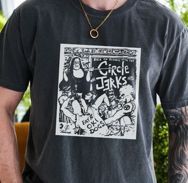 

Circle Jerks Back To School T-Shirt Punk Rock Band on Comfort Colors 1717 Tee