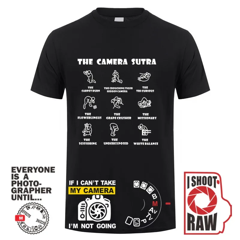 

The Camera Sutra T Shirts Mens Tee Summer Fashion Short Sleeve Photographer Tshirt Cool Tops