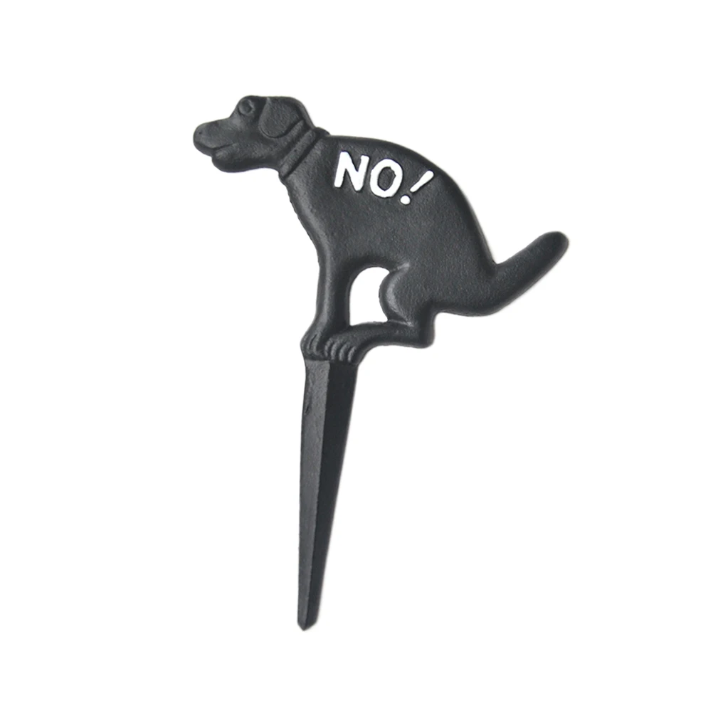 

Garden Decor Iron Puppy Shaped Yard Sign for Grass Dog Inserted Signs Home Courtyard Landscaping Durability Cast