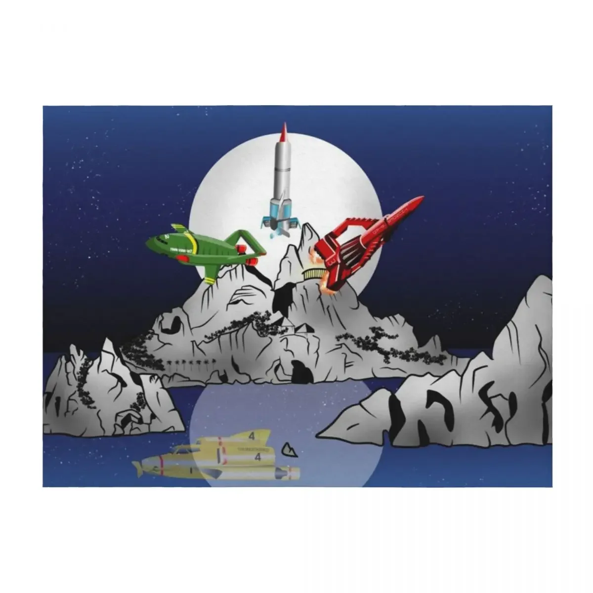 

Thunderbirds Tracy Island Throw Blanket Sofa Decorative Throw Softest Summer Beddings Blankets