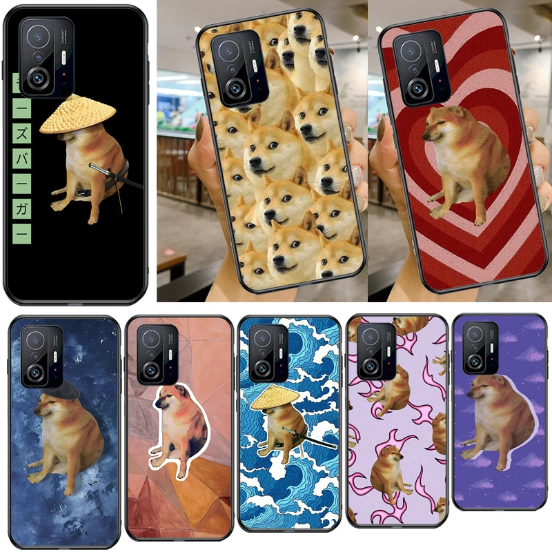 Cheems Doge For Xiaomi Mi 11 Lite 9T 10T 11T Pro Case For POCO X3 PRO M3 M4 Pro X3 GT F3 Cover Coque