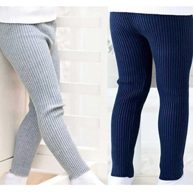 Spring Autumn Threaded Pants 3-8 Years For Kids Clothing Children\'s Leggins Thinny Tights Trousers Knit Clothing