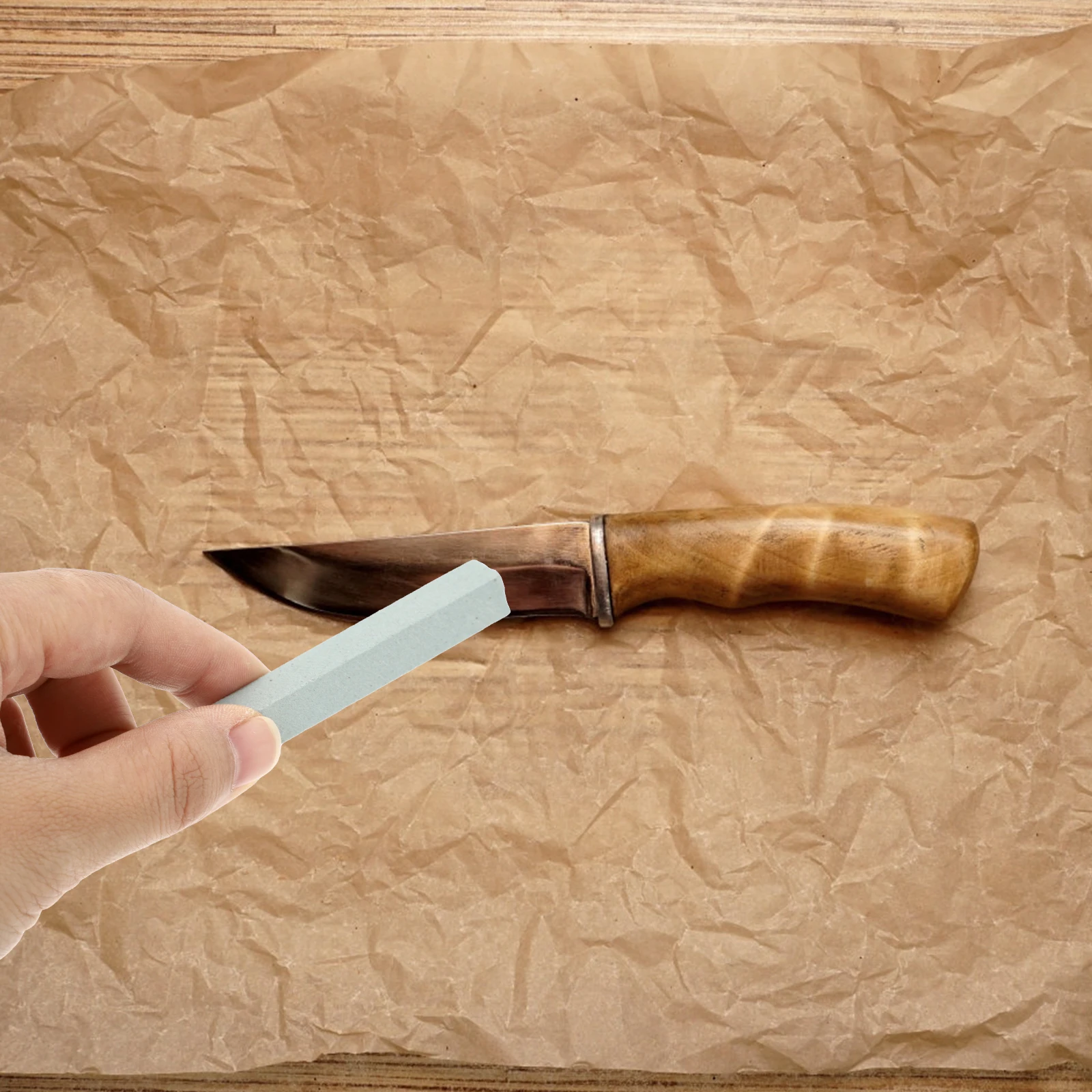 

3Pcs Different Shape Grinding Sharpener Stones Durable Practical Tool for Household Knife Sharpening Home Grindstone