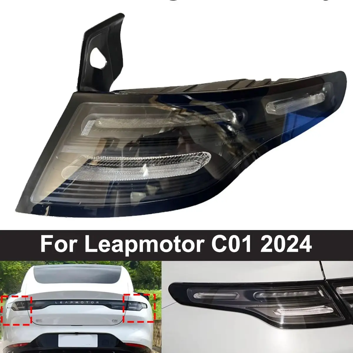 Rear Tail Light Assembly L/R OE 3.0.01.10.00502 3.0.01.10.00503 for Leapmotor C01 2024, Plug-and-Play Replacement