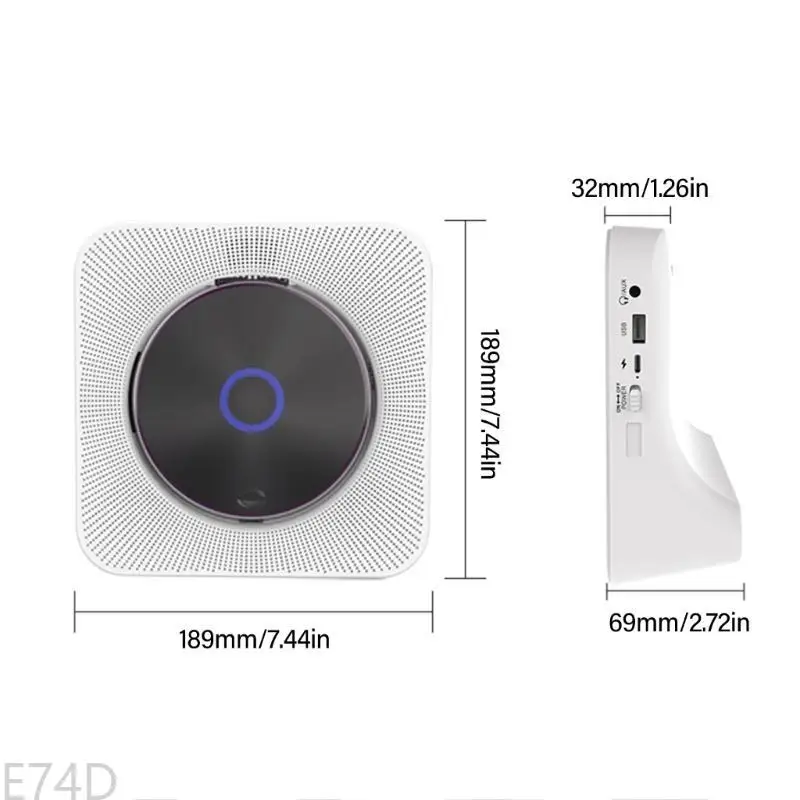 Портативный проигрыватель компакт-дисков, перезаряжаемый 4000 мАч с динамиком Hi-Fi, пультом дистанционного управления, ЖК-дисплей, таймеры сна, наушники, поддержка FM-радио