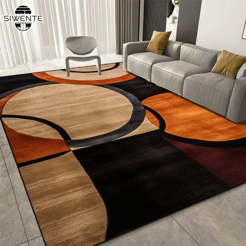 Modern Curve Rug Large Area Covered Mat Non Slip Thicken Bstract Geometric Area Carpet for Living Room Bedroom Home Decoration