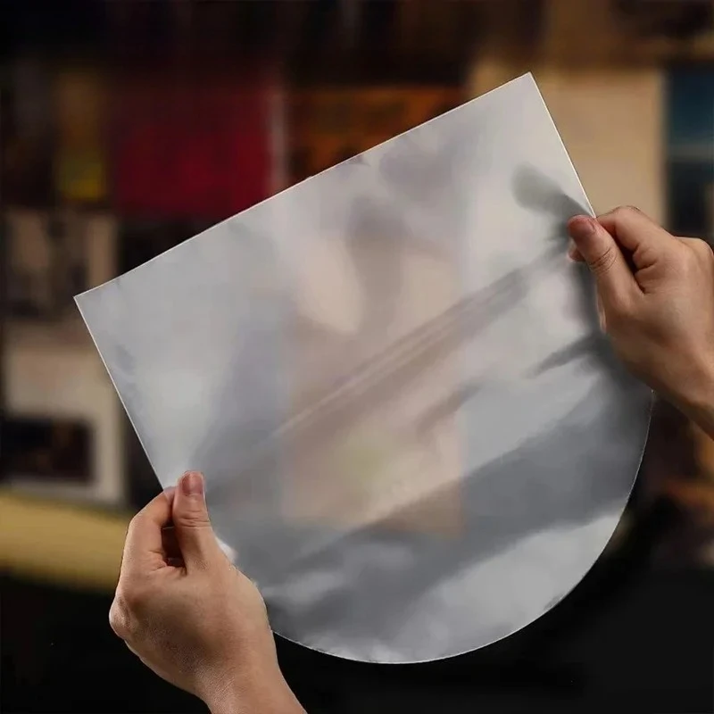 Vinyl Record Protective Bags, Anti-static, OPP Plastic, Inner Sleeves, Thickened 8 Silk for Audio Storage, 12 Inch, 50Pcs