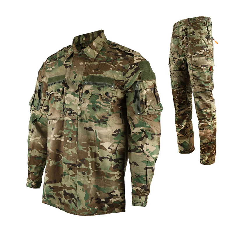 Uniform Men\'s Camouflage Tactical Suit Outdoor Hiking Hunting clothing Combat Shirt Training clothes