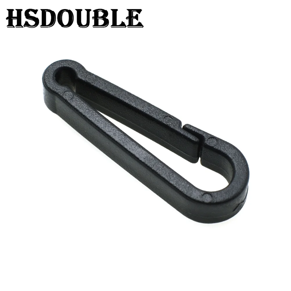 10 Pcs/Pack Gloves Hook Plastic Black Buckles Snap Hook With O-Ring Used For Shower Curtains